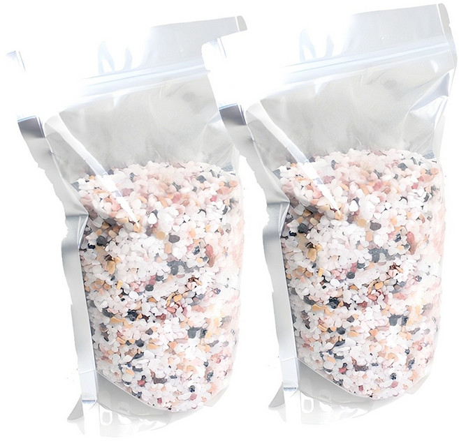 오색사 수조 바닥재 3~5mm 2kg, 혼합색상, 2개