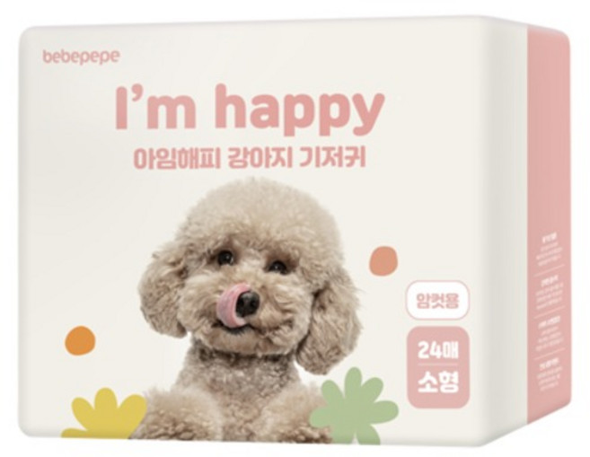 베베페페 강아지 기저귀 암컷용, 소형, 24개입, 1개