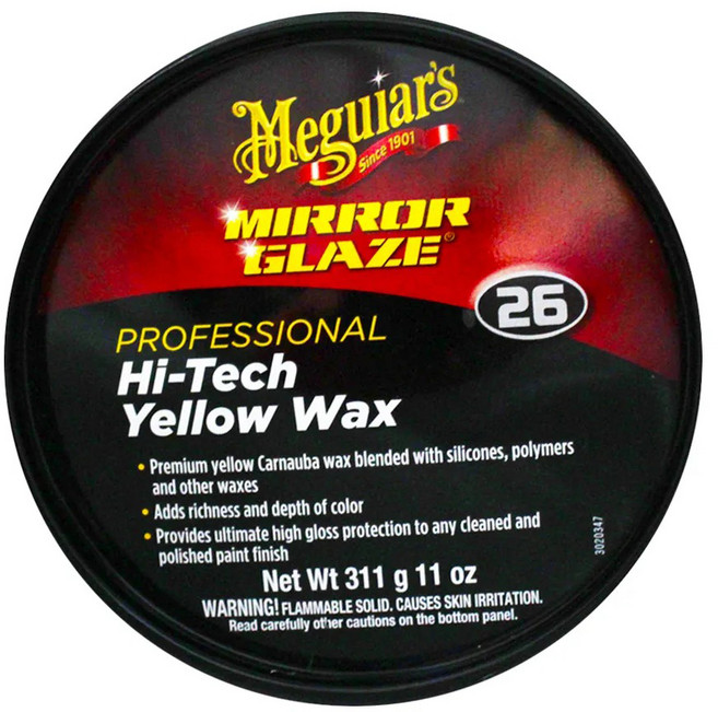 Meguiar's 美光 Hi-Tech 棕櫚黃蠟 311g 提升光澤 保護拋光油漆, 1罐