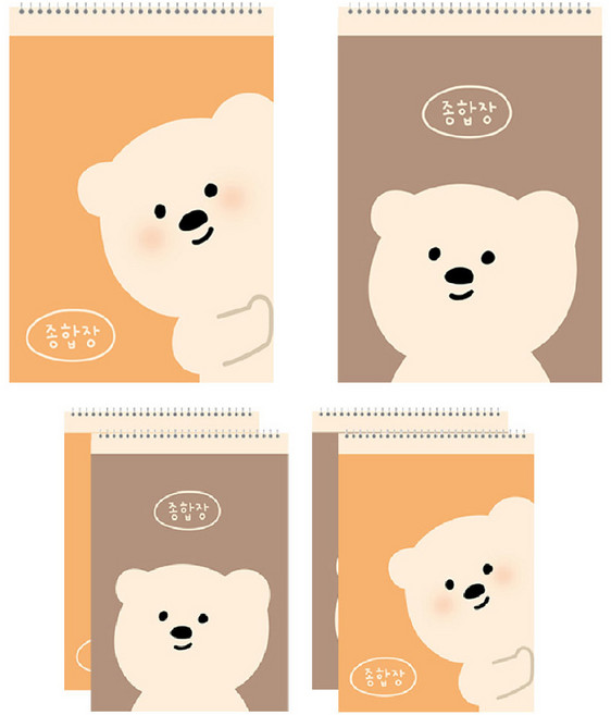 아트모아 곰 종합장 20매, 랜덤발송, 6개