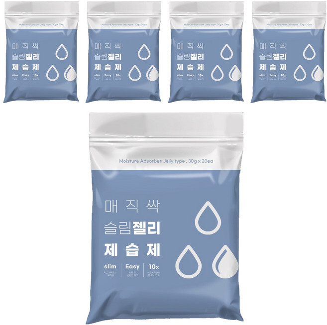 매직싹 슬림 젤리 제습제, 30g, 100개