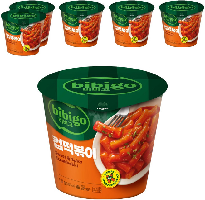 비비고 컵떡볶이, 110g, 6개