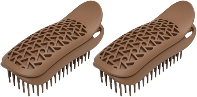 리르 미라클 볼륨 헤어 클립, 01 브라운, 2개