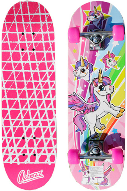 오즈보즈 어린이 스케이트보드, 핑크유니콘, 1개