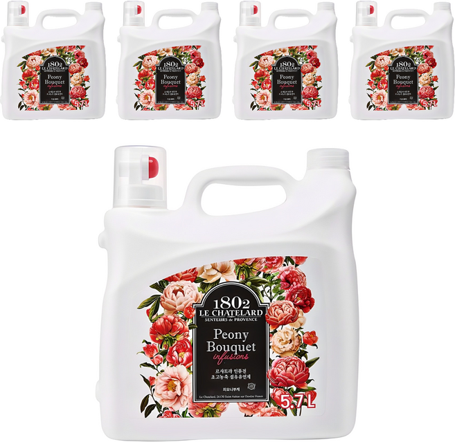 르샤트라1802 인퓨전 섬유유연제 피오니부케 본품, 5.7L, 1개입, 5개