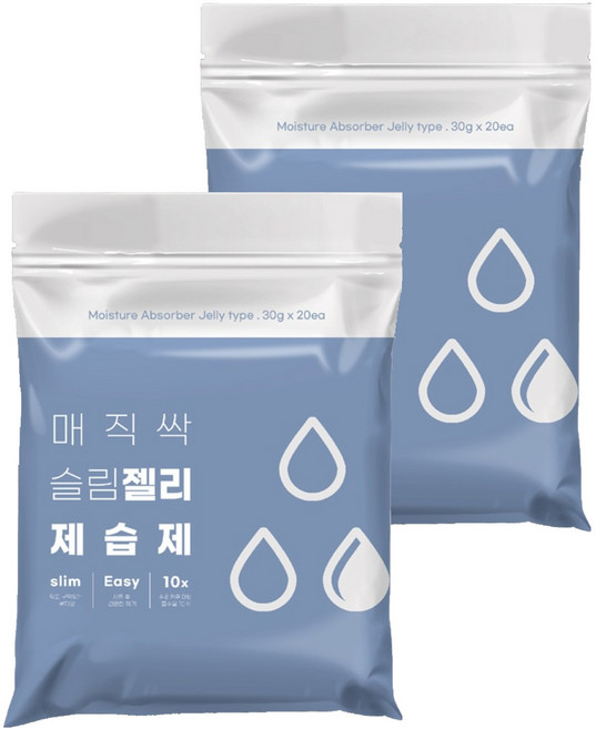매직싹 슬림 젤리 제습제, 30g, 40개