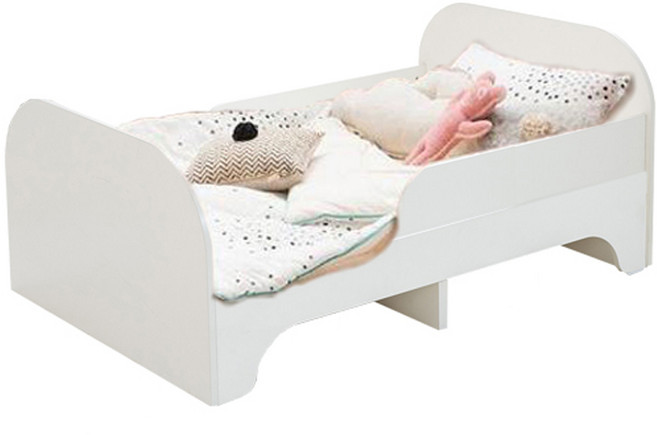 리바트 꼼므 길이조절 침대 + 1200 매트리스 세트 방문설치, 화이트 + 화이트