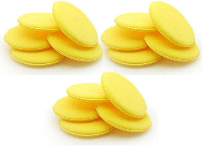 에이비엠 왁싱 스펀지 패드, 15개, 노랑