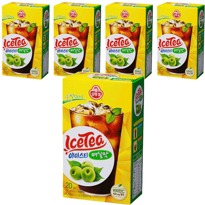 오뚜기 힐링타임 아이스티 매실맛, 14g, 20개입, 5개