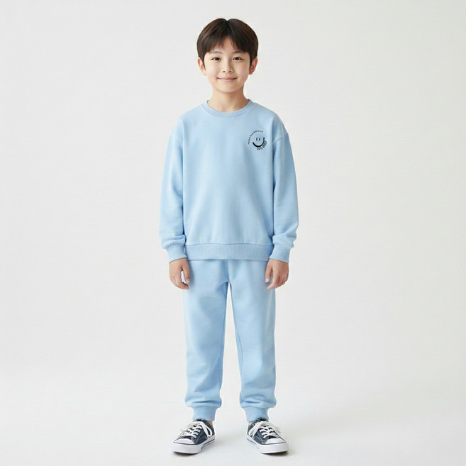 비아이주니어 아동용 베이 맨투맨 상하의 세트