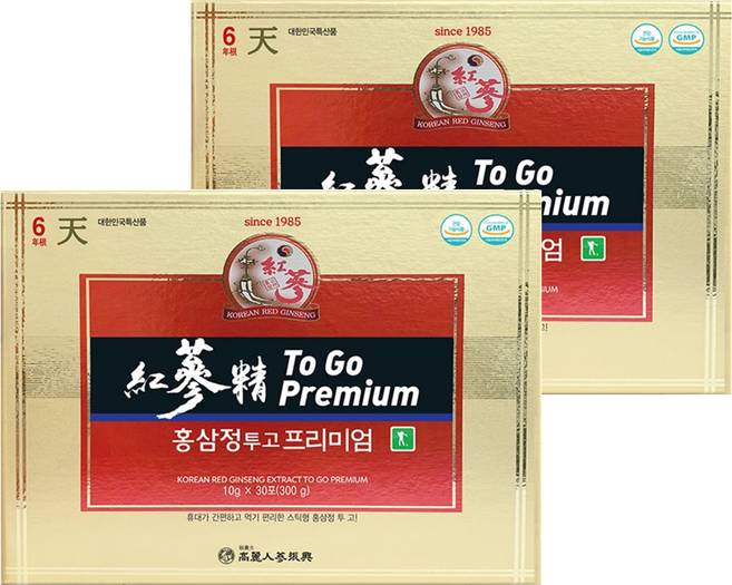 振興高麗人蔘 To Go Premium 紅蔘精 30包, 227.4ml, 2盒