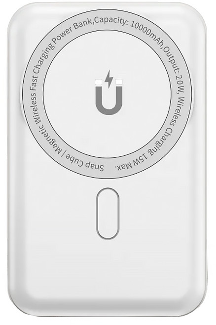 Wiwu CUBE 磁吸無線充行動電源 二代 10000mAh 珍珠白 WE-PB-04TW