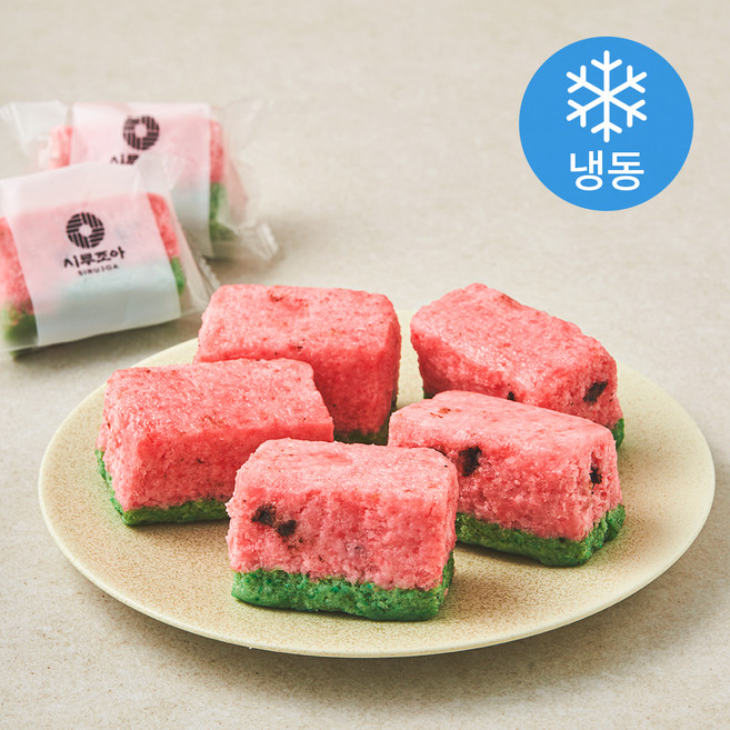 시루조아 수박모양 설기 6개입 (냉동), 420g, 1개입, 1개