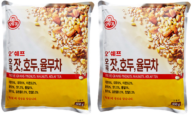 오뚜기 오쉐프 오곡잣호두율무차, 800g, 1개입, 2개