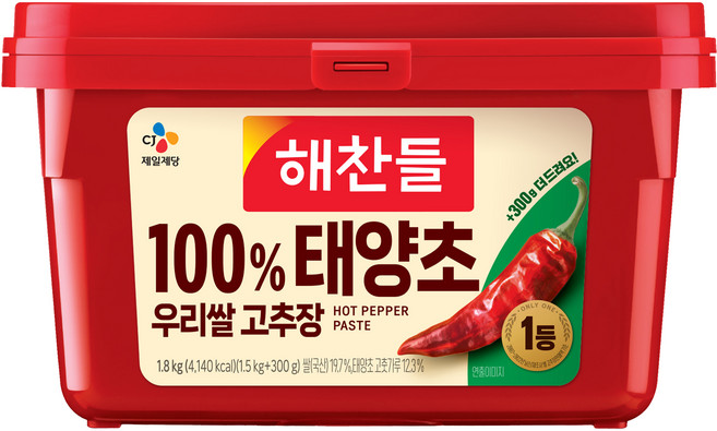 해찬들 태양초 우리쌀 고추장, 1.8kg, 1개