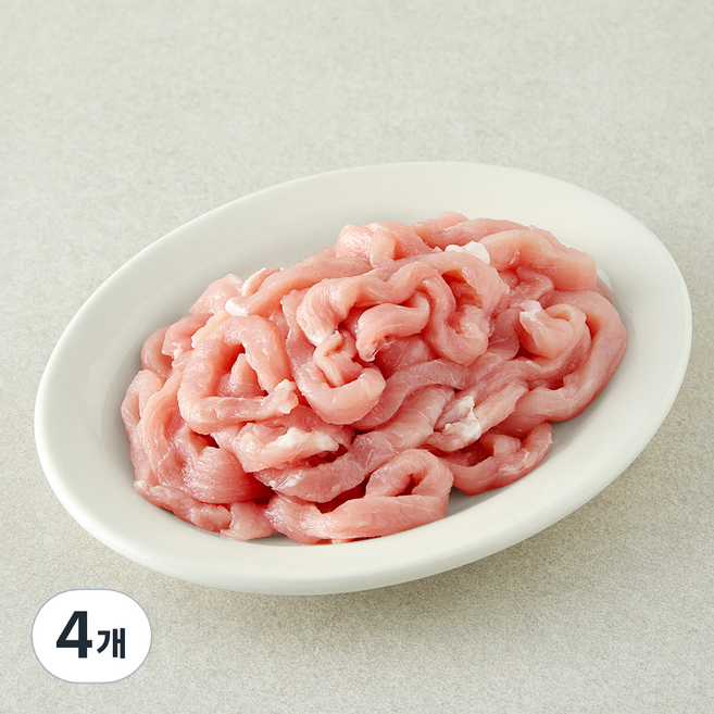 곰곰 한돈 무항생제 인증 등심 잡채용 (냉장), 4개, 300g