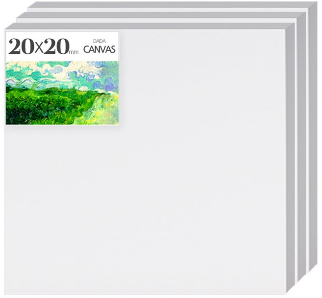 다다 면천 미술캔버스 20 x 20 cm, 3개