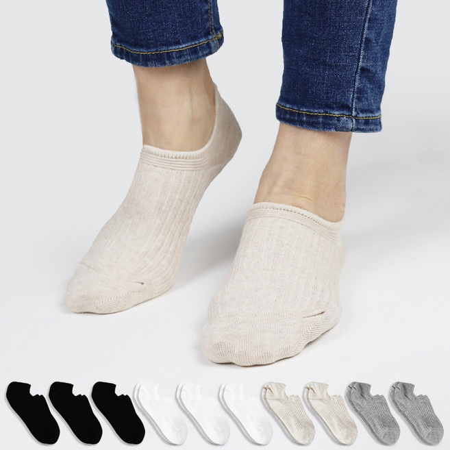 구냥씩 여성용 갑종골지 페이크삭스 10켤레