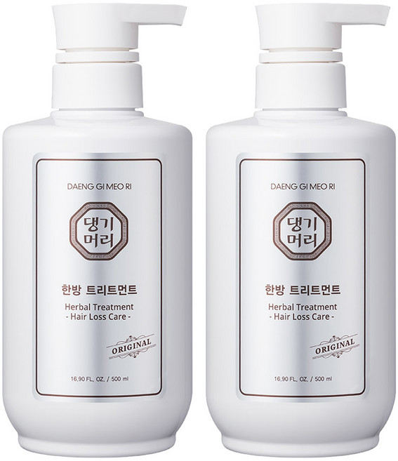 댕기머리 오리지널 한방 탈모 트리트먼트, 500ml, 2개