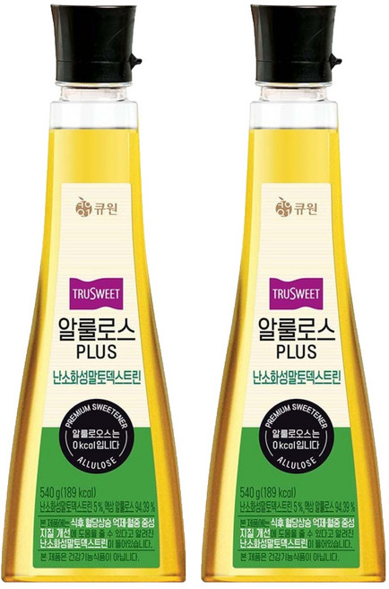 큐원 알룰로스 PLUS 난소화성말토덱스트린, 2개, 540g