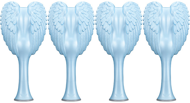 탱글엔젤 손상모용 파스텔 소프트터치 헤어브러쉬, 블루, 4개