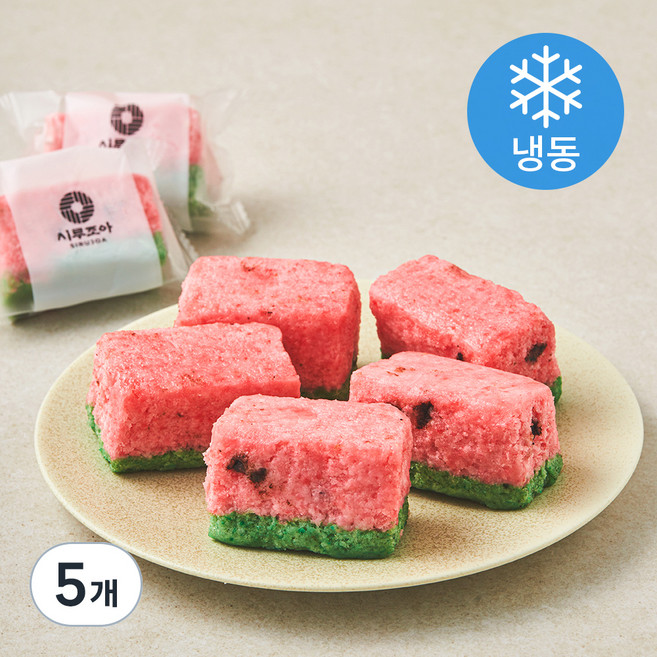 시루조아 수박모양 설기 6개입 (냉동), 420g, 1개입, 5개