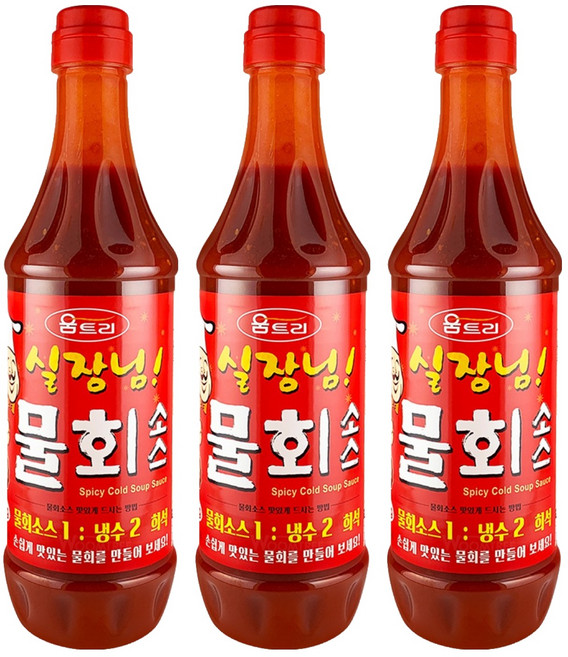 움트리 실장님 물회소스, 1kg, 3개