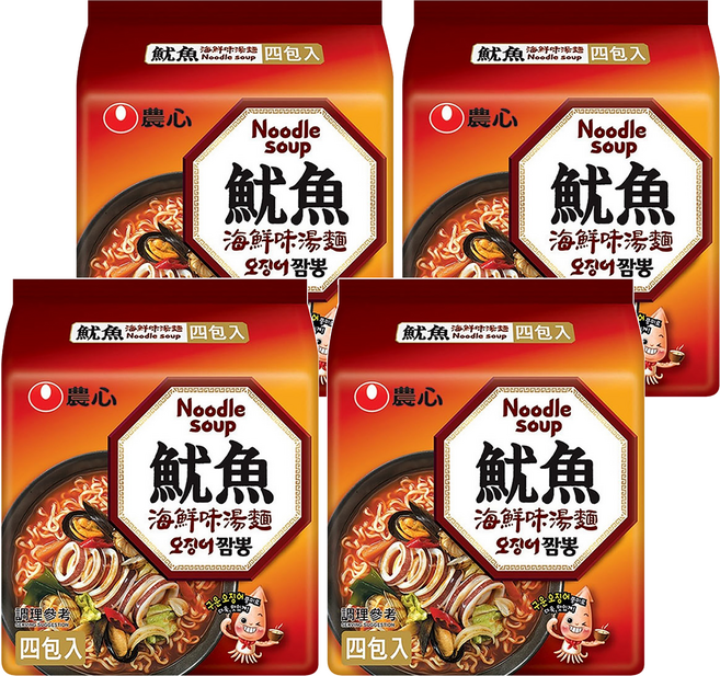 NONGSHIM 農心 魷魚海鮮味湯麵 124g, 16包
