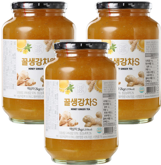 초록원 꿀생강차 S, 2kg, 1개입, 3개