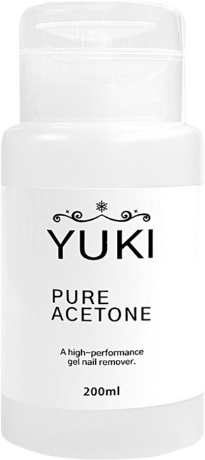 유키 펌프형 퓨어 아세톤, 200ml, 1개