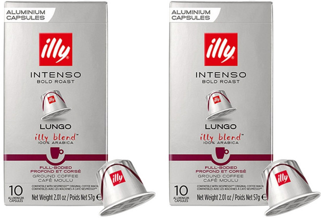 일리 네스프레소 캡슐커피 볼드 로스트 인텐소 룽고 그라운드, 5.7g, 10개입, 2개