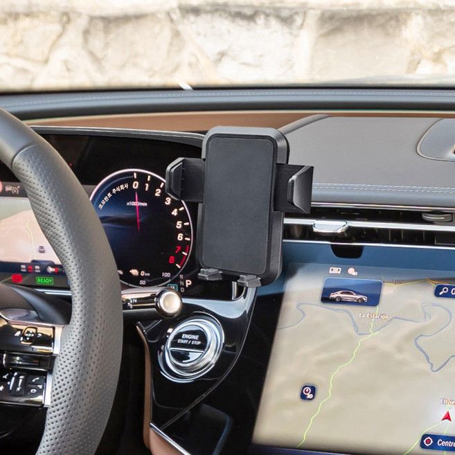 옵시디언 벤츠 신형 E클래스 W214 전용 휴대폰 반자동 클립 거치대, 1개, 혼합색상