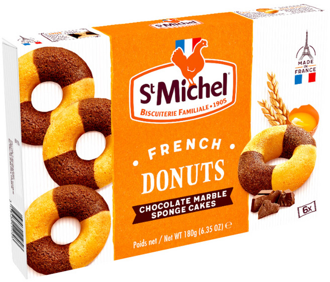 생미쉘 프렌치 초코 마블 도넛, 180g, 1개