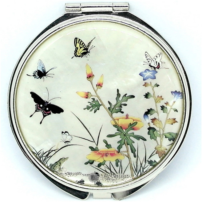 파앤카코리아 고급 자개 손거울, 1개, 초충도