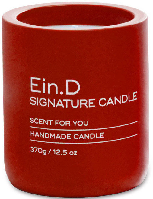 에인디 도자기 핸드메이드 시그니처 소이 캔들 370g, 레드+블랙체리, 1개