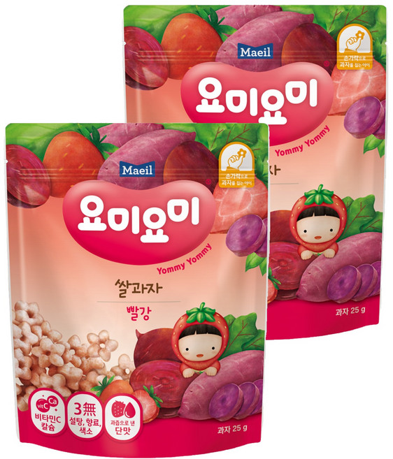 Maeil 每日乳業 Yommy Yommy 造型米餅, 米花花, 25g, 2包