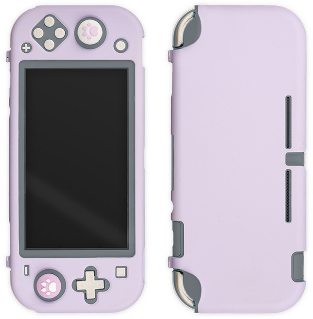 잼몬스터 닌텐도 스위치 라이트 전용 마카롱 하드 풀 케이스 세트, 라일락, 1세트, LTC01-LL