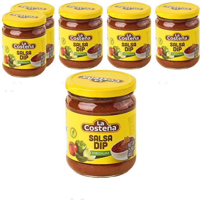 라코스테냐 살사소스 중간매운맛, 453g, 6개