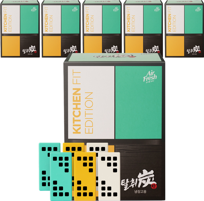 에어후레쉬 키친핏 냉장고 탈취제 본품 6p, 330g, 6개