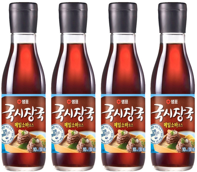 샘표 국시장국 메밀소바소스, 350ml, 4개