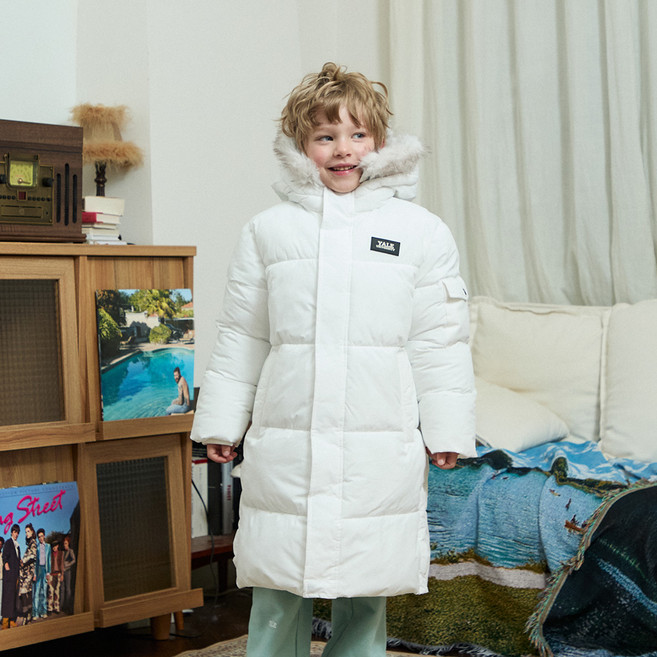 예일키즈 주니어 아동용 예일 에코퍼 후드 롱 패딩 YJCPJPE43334