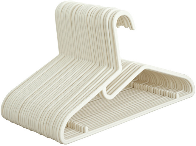 보노하우스 목 늘림 방지 옷걸이, 크림, 30개