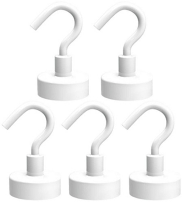 다다 초강력 네오디움 고리자석 20mm, 화이트, 5개