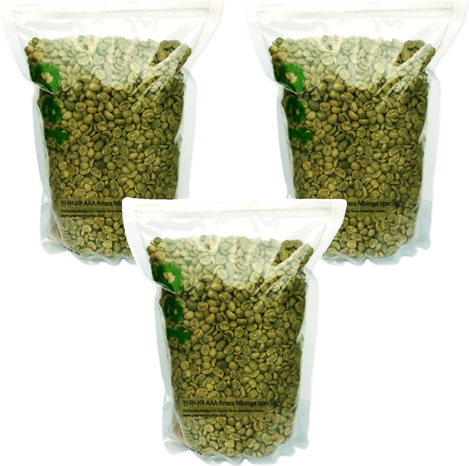 그린어쓰 탄자니아 생두 AAA Amex Mbinga specialty, 500g, 3개