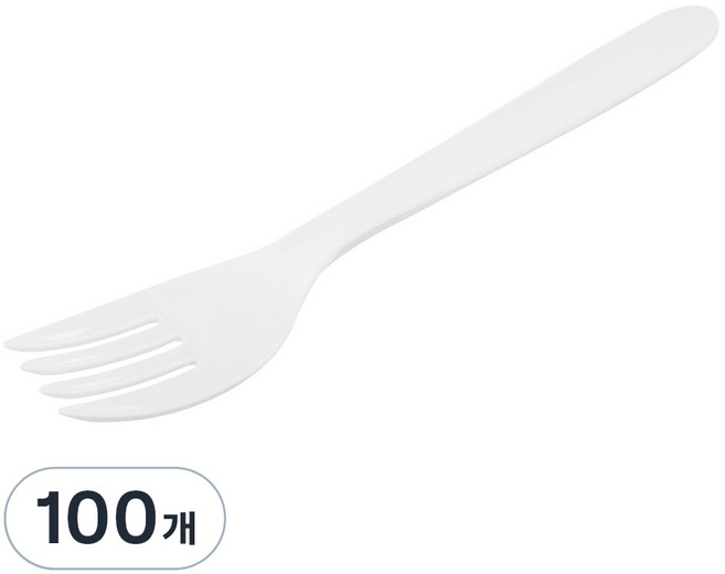 코멧 일회용 포크 화이트, 1개, 100개입