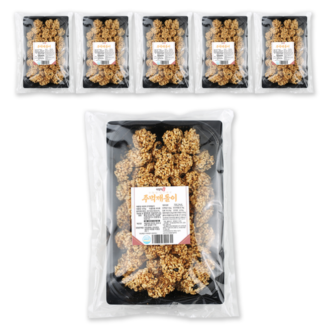 하양댁 옛날 수제 깨강정 주먹 깨돌이 오꼬시, 320g, 6개