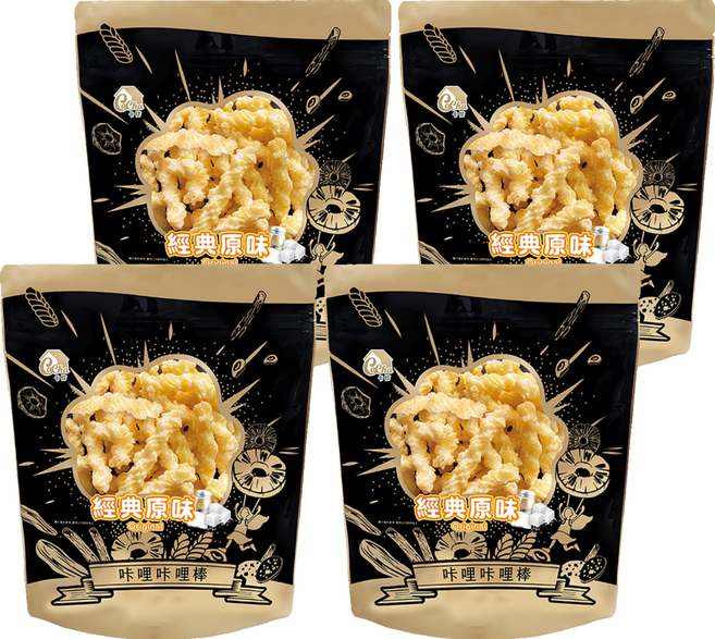 CACHA 卡恰 咔哩咔哩棒 經典原味, 130g, 4包