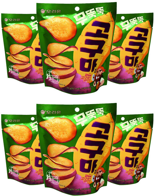오리온 무뚝뚝 고구마칩, 56g, 6개