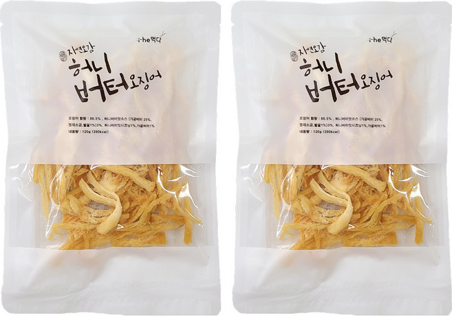 더먹다 허니버터오징어, 120g, 2개