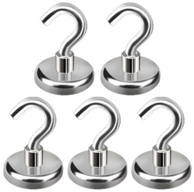 다다 초강력 네오디움 고리자석 20mm, 스틸색, 5개